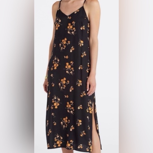 Dizzy Lizzy Dresses & Skirts - Dizzy Lizzy Tea-Length Double Slit Dress With Adjustable Straps